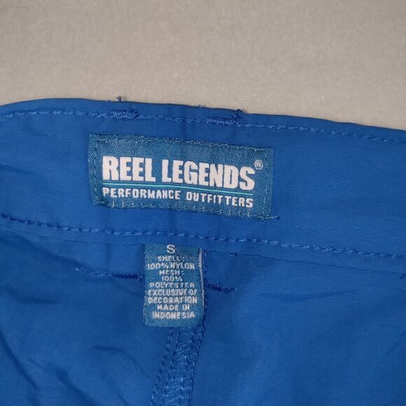 Reel Legends Performance Outfitters Cargo Shorts UPF 50 Money Blue Small - New - Picture 9 of 13